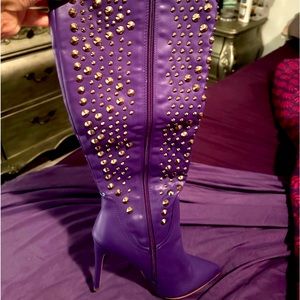 Purple Studded Boots